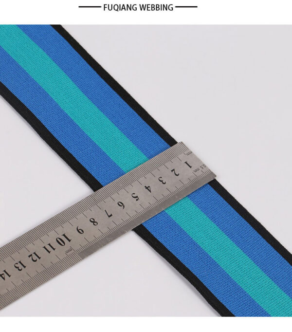 详情-13 7cm Intercolor Knitted Mesh Tape with Monofilament – Breathable Side Stripe for Sportswear & Casual Pants