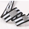 2cm Striped Intercolor Knitted Tape with Metallic Yarn – Gold & Silver Jacquard Polyester Side Stripe