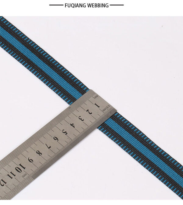 2.5CM Color-Mixed Striped Grosgrain Polyester Webbing – 300D Plain Weave Decorative Ribbon for Garment Trim, Crafting & DIY Accessories