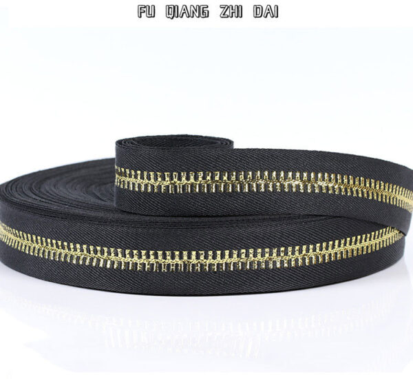 Gold & Silver Metallic Jacquard Webbing – 2.0-2.5cm Twill Polyester Decorative Ribbon for Apparel & Packaging Trim