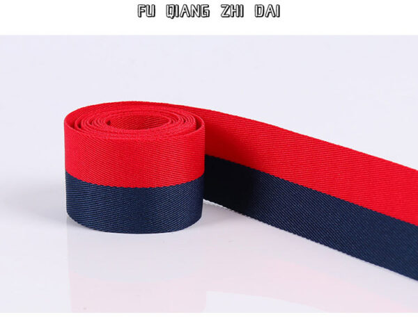 2.5cm Herringbone Webbing Tape – Two-Tone Polyester Fish Thread Trim for Bags, Shoes & DIY Sewing