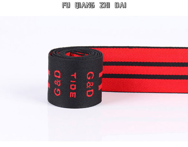 3cm GD Letter Jacquard Elastic Webbing – Nylon-Feel Trim for Waistbands & Pants Side Decoration