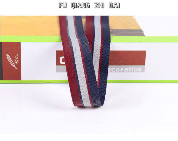 Lightweight Multicolor Herringbone Fishline Webbing – 1.0–2.0cm Polyester Trim for Garment, Bag & DIY Decoration