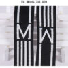 3cm Elastic Polyester Jacquard Webbing with "M" Letter Design – Side Stripe Trim for Pants & Garments