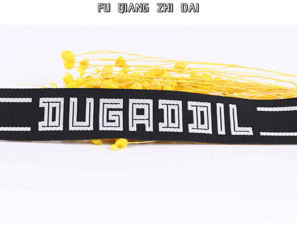 3cm GD Letter Jacquard Elastic Webbing – Nylon-Feel Trim for Waistbands & Pants Side Decoration