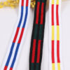2.5cm Polyester Jacquard Knit Webbing – Black and White Decorative Trim