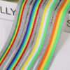 2.5cm Polyester Striped Knitted Tape with Metallic Thread | Side Trim for Pants & Fashion Accessories
