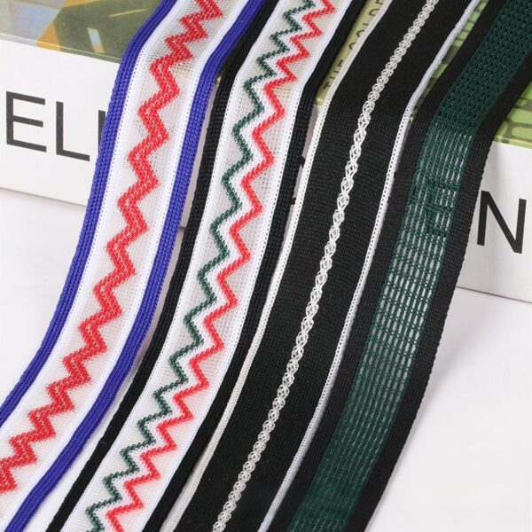 Fish Silk Polyester Knitted Tape 2.5cm/3.5cm | Colorful Mesh Trim