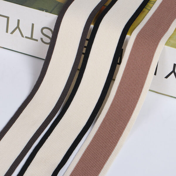 Polyester Elastic Striped Knitted Tape 3cm | Clothing Trim