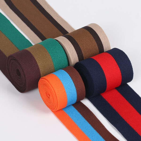 Striped Brushed Knit Elastic Tape for Pants Side Trim