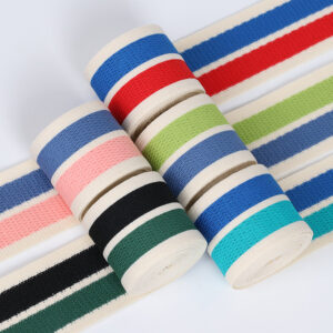 4cm Elastic Color-Striped Rib Knit Tape for Pants