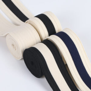 4cm Thick Jacquard Rib Knit Tape for Sports Pants
