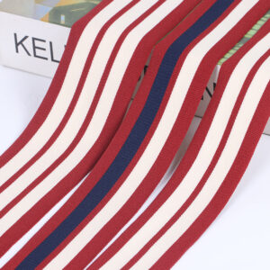 5.0cm Color-Block High Elastic Knit Webbing – Ribbed Side Stripe Trim for Autumn/Winter Sportswear & Casual Pants