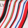 2.5cm Multicolor Striped Polyester Knitted Tape | Single-Side Trim for Fashion & Sportswear