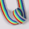 2.5cm Polyester Striped Knitted Tape with Metallic Thread | Side Trim for Pants & Fashion Accessories