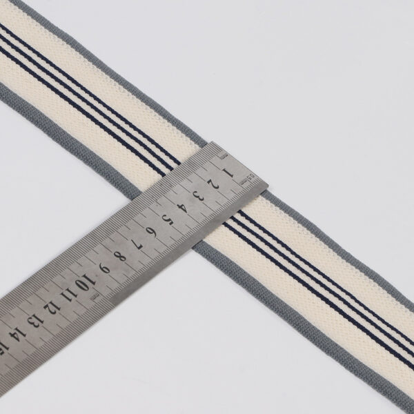 Polyester Ribbed Knitted Striped Tape 5cm | Side Trim