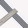 5.5cm Black & White Intercolor Polyester Knit Tape – Stretchable Side Stripe Webbing for Pants