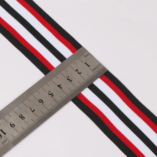 4.0cm Striped Polyester Knitted Tape | Single-Side Garment Edge Trim | Printable