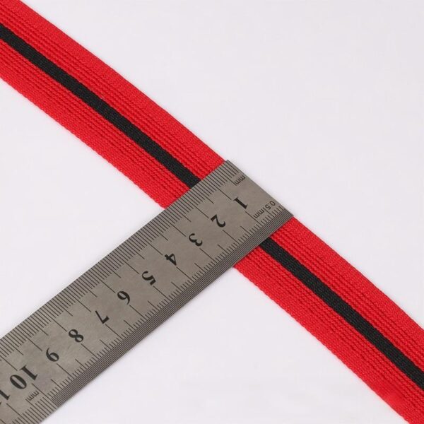 主图-04 2.5cm Polyester Knitted Mesh Tape | Striped Breathable Side Trim for Sportswear