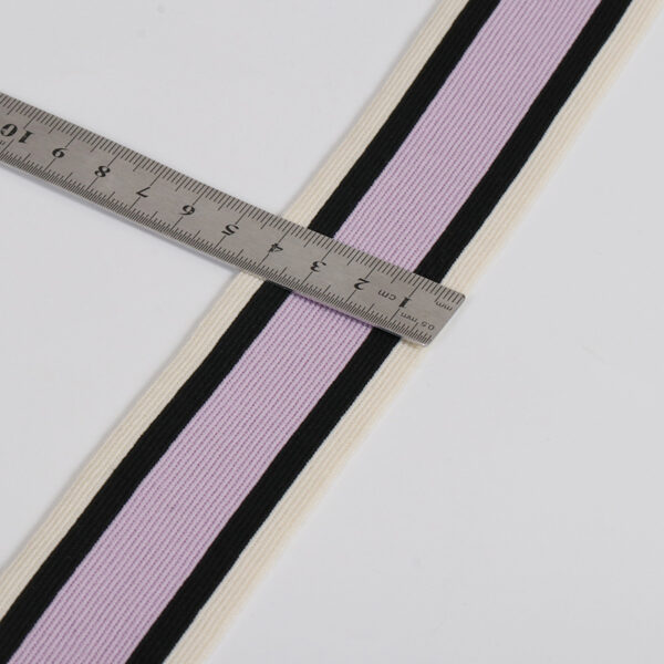 Polyester Elastic Striped Knitted Tape 4.0cm | Side Trim