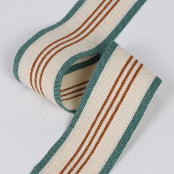 Polyester Ribbed Knitted Striped Tape 5cm | Side Trim