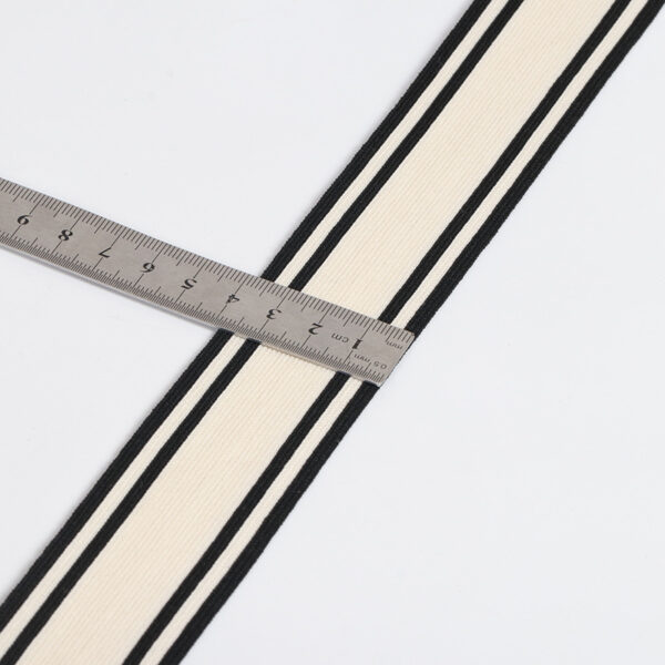 Polyester Elastic Striped Knitted Tape 4.0cm | Clothing Trim