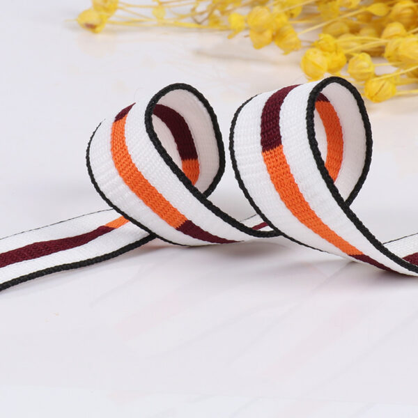 2.0cm Polyester Jacquard Knit Webbing – Sportswear Side Stripe & Garment Trim Tape