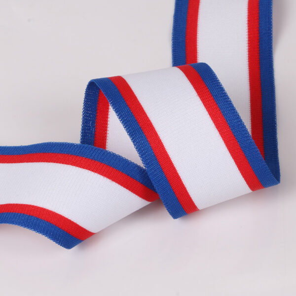 4.0cm Striped Warp Knitted Polyester Tape | Single-Side Trim for Sportswear