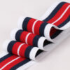 4.0cm Tricolor Striped Polyester Knitted Tape | Single-Side Pants Side Stripe Trim  🔗 Slug