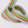 2.5cm Polyester Striped Knitted Tape with Metallic Thread | Side Trim for Pants & Fashion Accessories