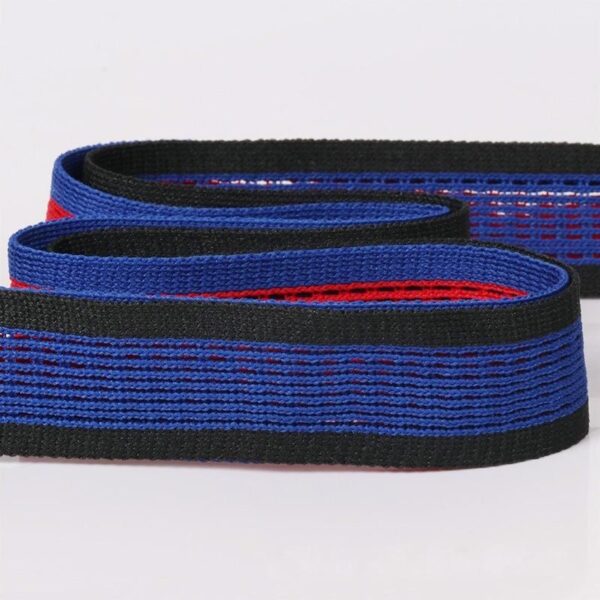 2.0cm Multicolor Striped Polyester Mesh Knitted Tape | Stretch Apparel Side Trim