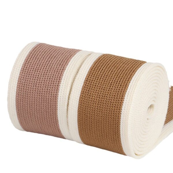 Polyester Elastic Striped Knitted Tape 3cm | Clothing Trim
