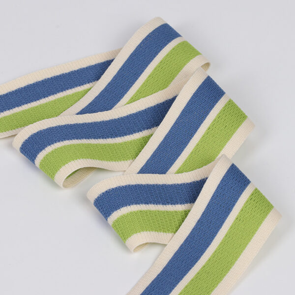 4cm Elastic Color-Striped Rib Knit Tape for Pants