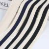 4cm Thick Jacquard Rib Knit Tape for Sports Pants