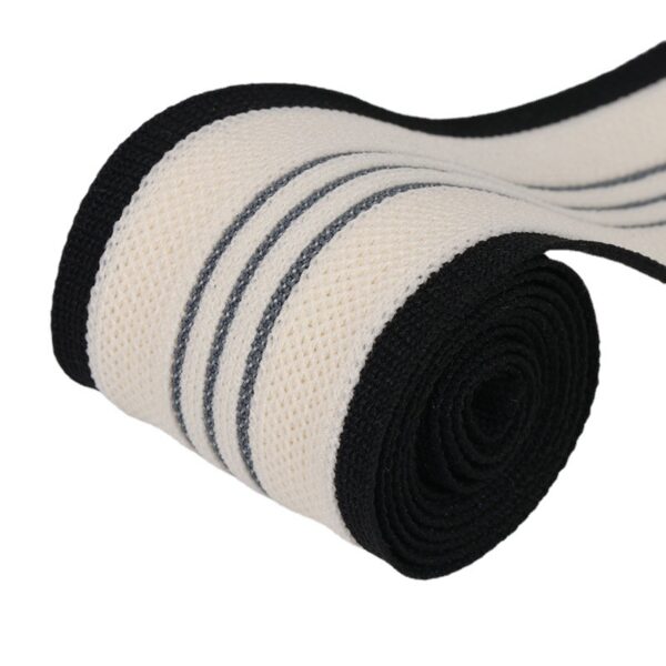 Polyester Ribbed Knitted Striped Tape 5cm | Side Trim