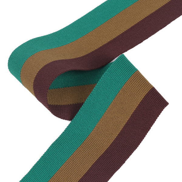 Striped Brushed Knit Elastic Tape for Pants Side Trim