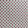 Cotton Polka Dot Printed Fabric — White Dress Material