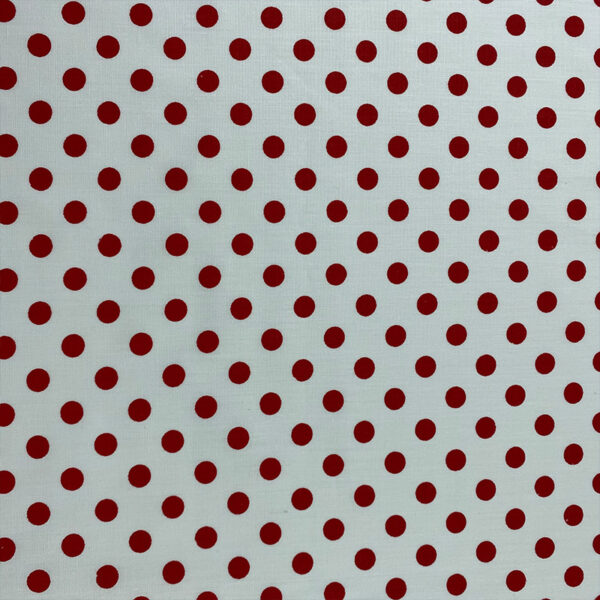 Cotton Polka Dot Printed Fabric — White Dress Material