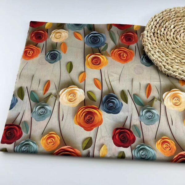 Cotton Butterfly Print Fabric with Gold Stamping — DIY & Apparel