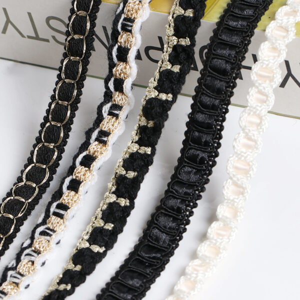 Chanel Style Fringe Edge Metallic Trim for Women’s Fashion