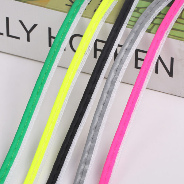 Color Reflective Polyester Piping Trim for Garments & Bags