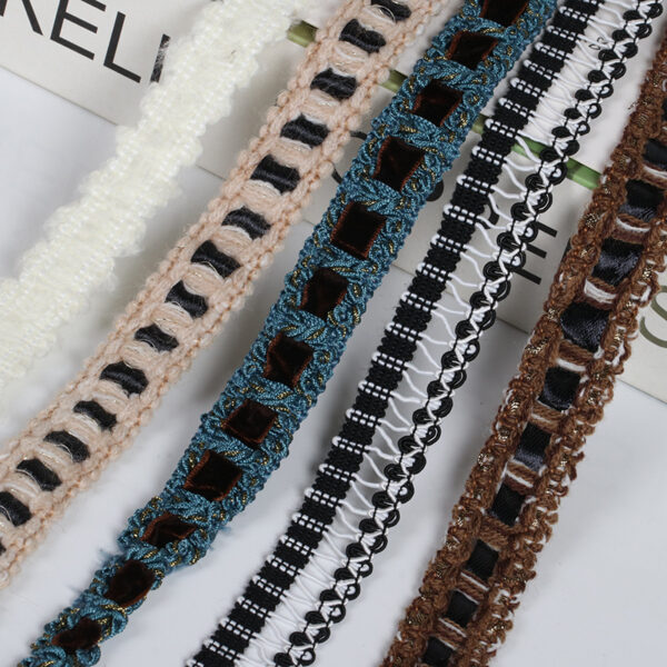 Chic Edge Lace Trim with Gold & Silver Thread for Jackets