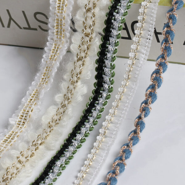 Chanel Style Fringe Edge Metallic Trim for Women’s Fashion