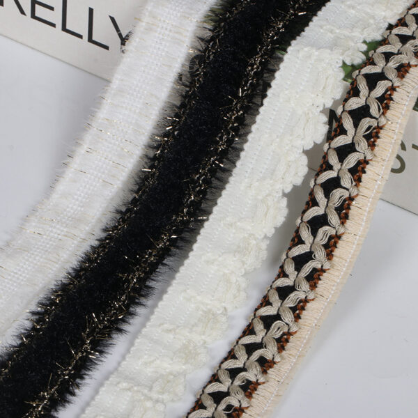 主图-02 Chanel Style Single-Side Fringe Trim with Metallic Accents