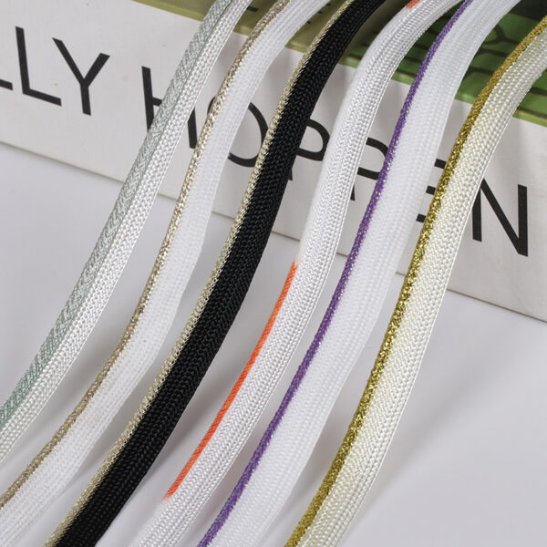 Gold Silver Polyester Piping Trim for Pajamas & Bags