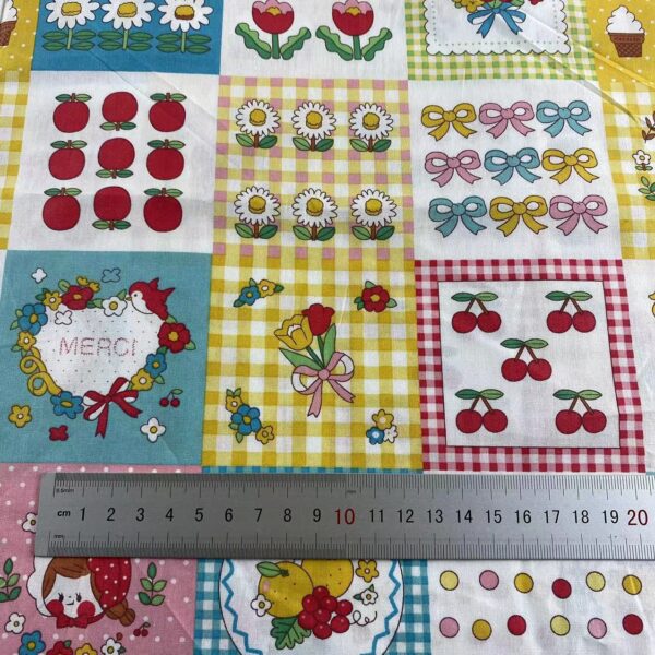 Cotton Printed Poplin Fabric — Cartoon Summer Apparel Cloth