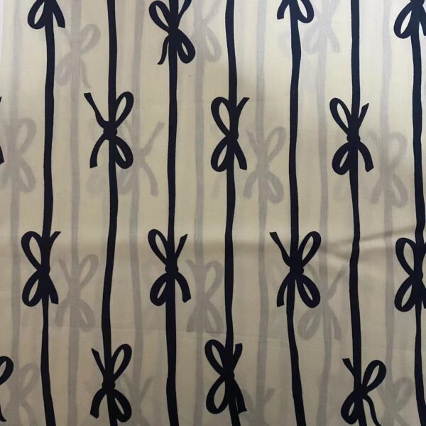 100% Cotton Bow Stripe Printed Fabric — Fresh Dress & Accessories