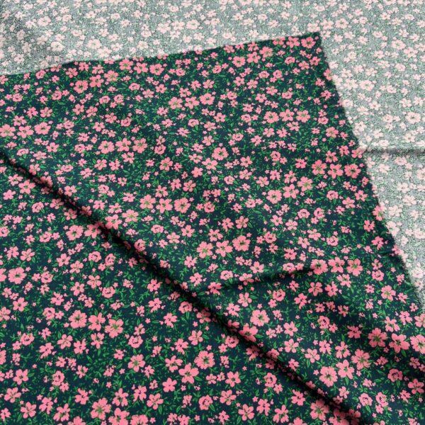 Cotton Poplin Floral Print Fabric — Summer Pastoral Style DIY Cloth