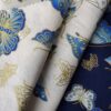 Cotton Butterfly Print Fabric with Gold Stamping — DIY & Apparel