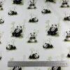 Cotton Digital Print Fabric Panda Cartoon — Soft Kidswear Textile
